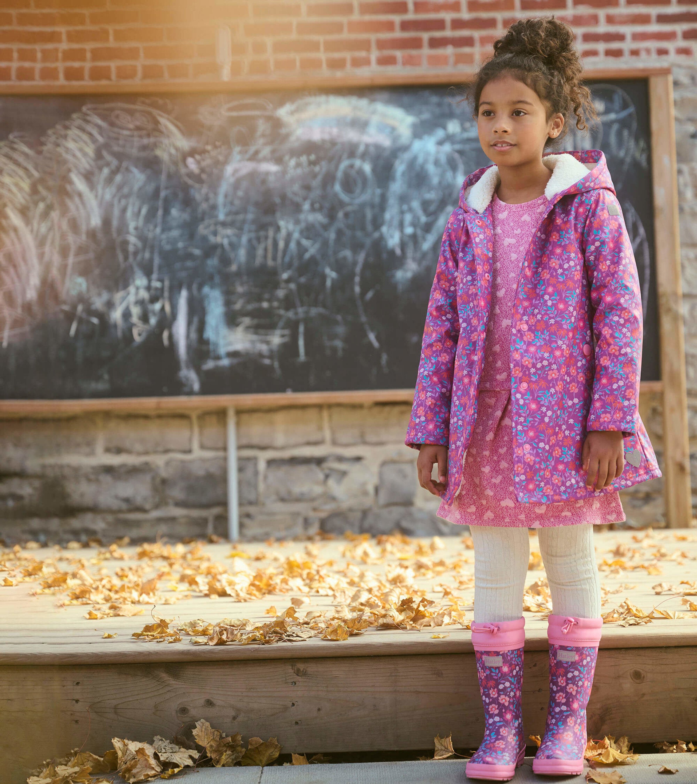 Hatley Sherpa Lined Splash Jacket Wild Flowers Bambini Children s Boutique